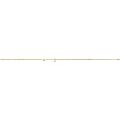 14k Yellow Gold Butterfly Necklace