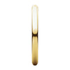 14k Yellow Gold 2mm Half Round Band, Size 8