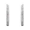 14k White Gold 1/2 CTW Diamond Hinged Inside-Outside Hoop Earrings
