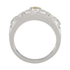 14k White Gold Canary Yellow Sapphire & 1/4 CTW Diamond Ring, Size 7