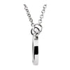 14k White Gold Soft Rectangle 16" Necklace