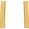14k Yellow Gold Vertical Bar Earrings