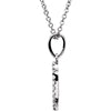 14k White Gold 1/8 CTW Diamond 16" Necklace