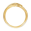 14k Yellow Gold 3/8 CTW Diamond Freeform Ring, Size 7