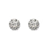 14k White Gold 3/8 CTW Diamond Cluster Earrings