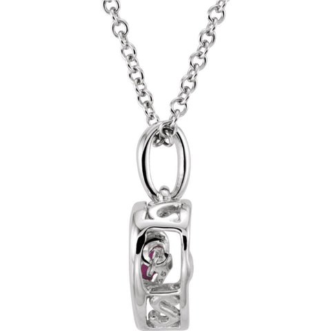 14k White Gold Ruby 18" Mystara® Necklace