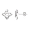 Sterling Silver 1/8 ctw. Diamond Earrings