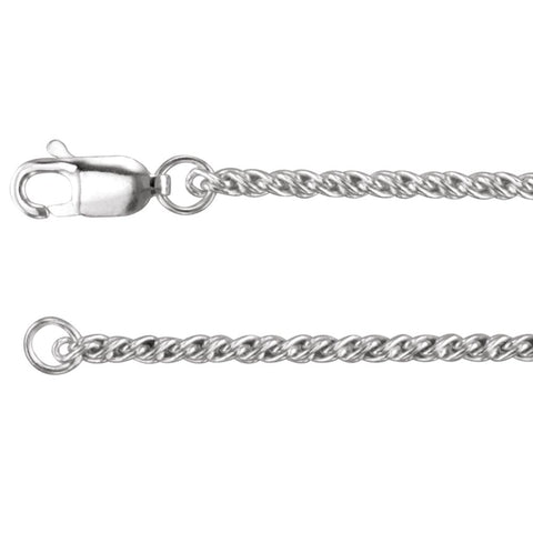 Sterling Silver 20" Reverse Rope Chain