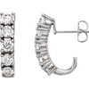 14K White Gold 1 1/2 CTW Diamond Earrings