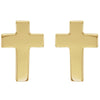 14k Yellow Gold 7x5mm Cross Earrings
