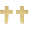14k Yellow Gold 7x5mm Cross Earrings