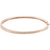 1/3 CTTW Stackable Diamond Bangle Bracelet in 14k Rose Gold