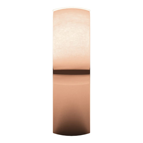 14k Rose Gold 6mm Light Comfort Fit Band, Size 7.5