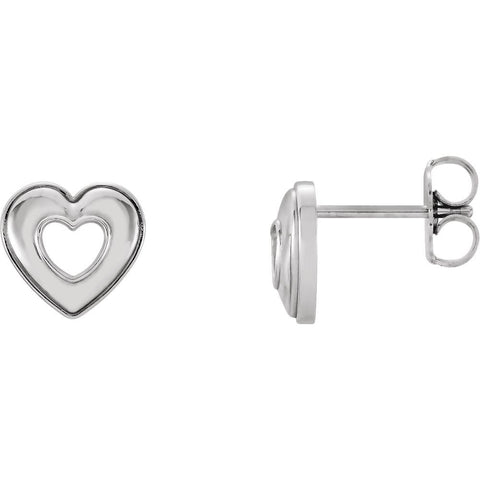 Continuum Sterling Silver Heart Earrings