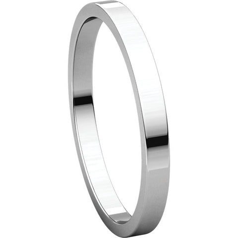 Sterling Silver 2mm Flat Band, Size 11.5