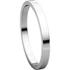 10k White Gold 2mm Flat Band, Size 6