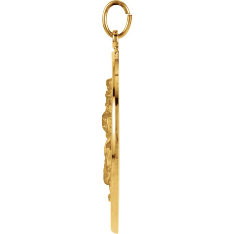 14k Yellow Gold 29mm St. Christopher Medal