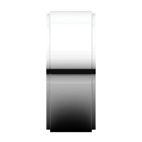 10k White Gold 8mm Flat Edge Band, Size 11