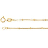 14K Yellow Gold 1mm Solid Beaded Curb 18-Inch Chain