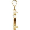 14k Yellow Gold Diamond-cut Tab Back Frame Pendant for U.S. $5.00 Coin