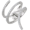 14k White Gold 1/2 ctw. Diamond Ring, Size 7