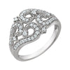 14k White Gold 3/8 ctw. Diamond Ring, Size 7