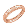 14k Rose Gold Hammered Ring, Size 7