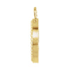 18k Yellow Gold 10.75mm Granulated Toggle Ring