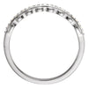14k White Gold 1/8 CTW Diamond Band, Size 7