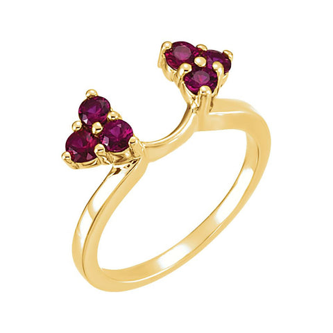 14k Yellow Gold Wrap-Style Ring Enhancer, Size 7