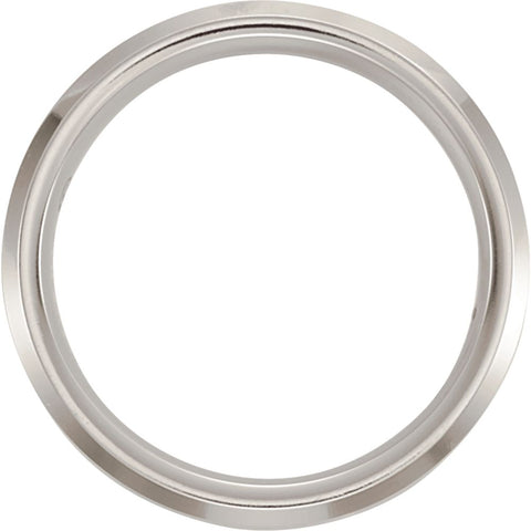 Cobalt 6mm Satin Finish Beveled Band Size 7