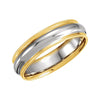 14K Two-Tone Gold 6mm Comfort-Fit Band Size 12