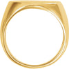 10k Yellow Gold 27x19mm Oval Signet Ring, Size 10