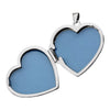 14k White Gold Heart Locket
