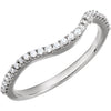 14k White Gold 1/5 ctw. Diamond Band, Size 7