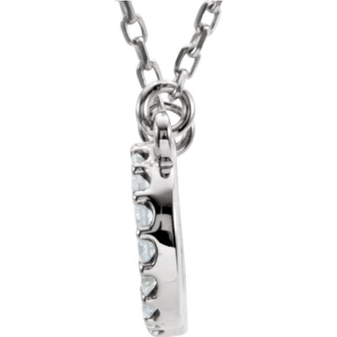 14k Rose Gold 1/10 CTW Diamond Infinity-Inspired 16" Necklace