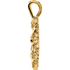 14k Yellow Gold Nugget Pendant