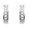 14k White Gold 1/6 CTW Diamond Hoop Earrings
