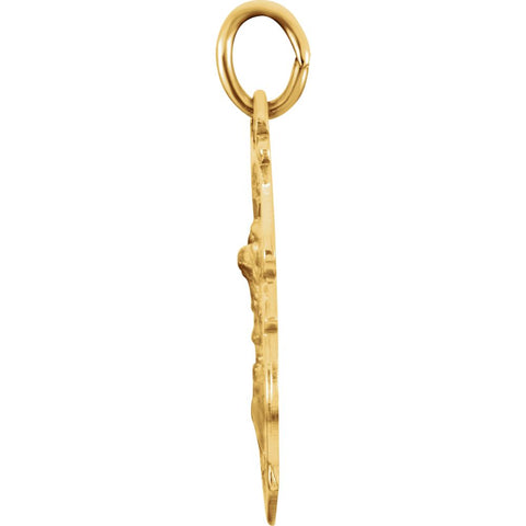 14k Yellow Gold 16.5x14.25mm St. Michael Medal