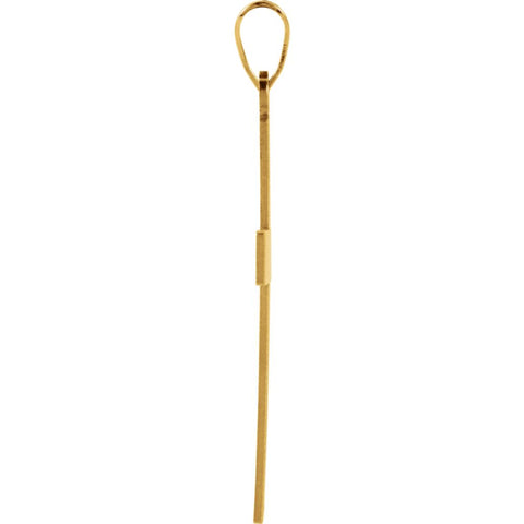 14k Yellow Gold 28x18mm Cross Pendant