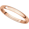 14k Rose Gold 2mm Light Comfort Fit Band, Size 9