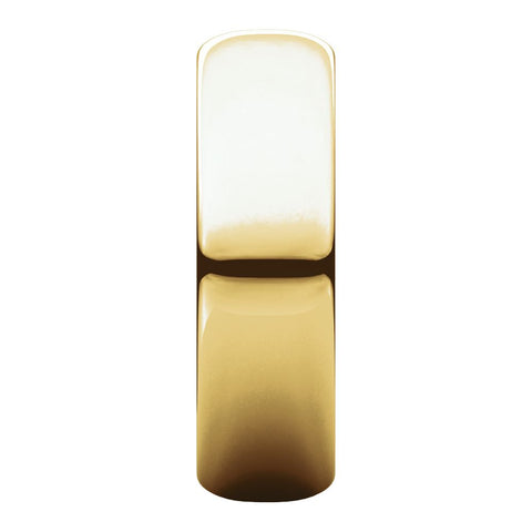 10k Yellow Gold 6mm Half Round Band, Size 12.5