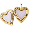 14k Yellow Gold 20.5x19mm Heart Cross Locket