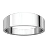 14k White Gold 6mm Flat Tapered Band, Size 8.5