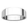 14k White Gold 6mm Flat Tapered Band, Size 5