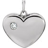 Sterling Silver 1/6 ctw. Diamond Heart Pendant