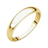 04.00 mm Half Round Tapered Band in 14K Yellow Gold ( Size 7 )