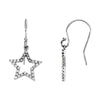 1/3 CTW Diamond Star Earrings in 14K White Gold