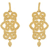 Pair of Precious Metal Fashion Granulated Earrings with Backs in 14k Yellow Gold