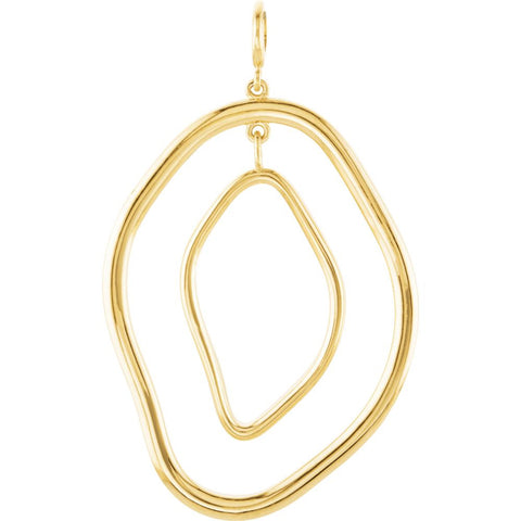 14k Yellow Gold Open Silhouette Pendant